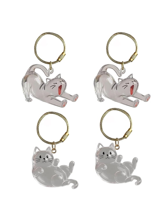 Pet Hair Memorial Keepsake Memorial Clear Acrylic Keychain, Dog Hair Keepsake Keyring for Men Women Backpack Bag Charm Collection