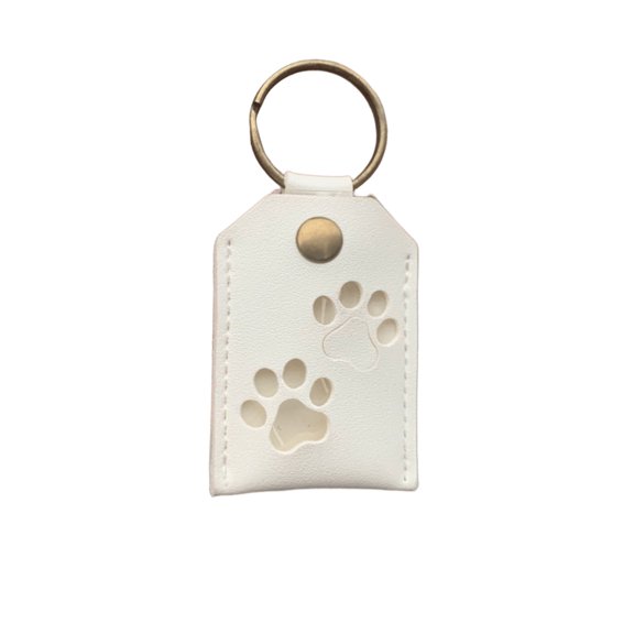 Pet Hair Memorial Keychain with Leather Storage Bag for Keeping Pet Hair and Claws, Durable Design for Pet Lovers as a Practical and Sentimental Accessory