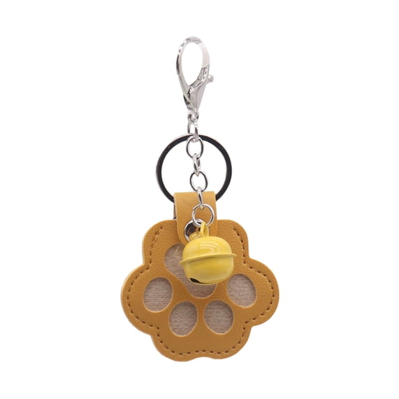 Pet Hair Memorial Keychain, Paw Shape Pet Keepsake for Ashes or Hair, Emotional Loss Gift for Dog Cat Lovers, Portable Travel Bag Keyring Accessory