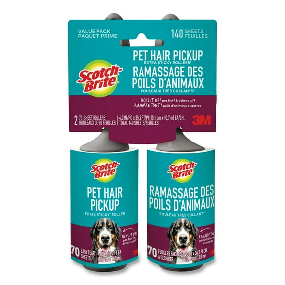 Pet Hair Pickup Lint Roller, 70 Sheets/Roller, 2/Pack | Bundle of 5 Packs