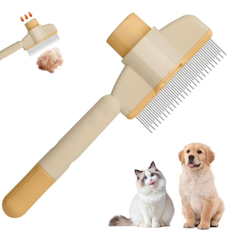 Peigne Brosse Double Face Inox Pour Chien Et Chat – Toilettage Démêlant, Bleu