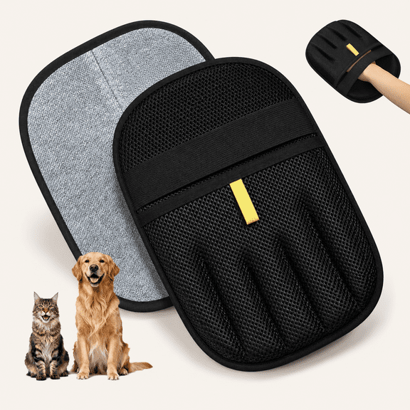 Pet Hair Removal, Five-Finger Electrostatic Pet Hair Removal Glove, Reusable Cat & Dog Hair Remover Tool for Clothing, Couch, Furniture, Carpet, Car Seat, Cat Grooming Glove