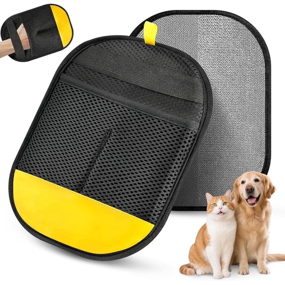 Pet Hair Removal Glove for Dogs & Cats, Newly Upgraded Reusable Electrostatic Pet Hair Glove, Magic Brush Pet Hair Remover Tool for Clothing, Couch, Carpet, Car Seat