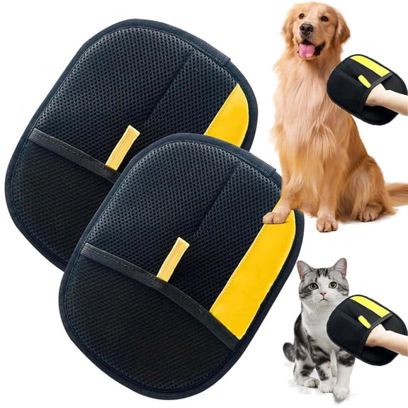 Pet Hair Removal Glove, Magic Brush , Upgraded Five-Finger Electrostatic Pet Hair Glove, Reusable Magic Brush Pet Hair Remover Tool for Laundry, Couch, Carpet, Car Seat