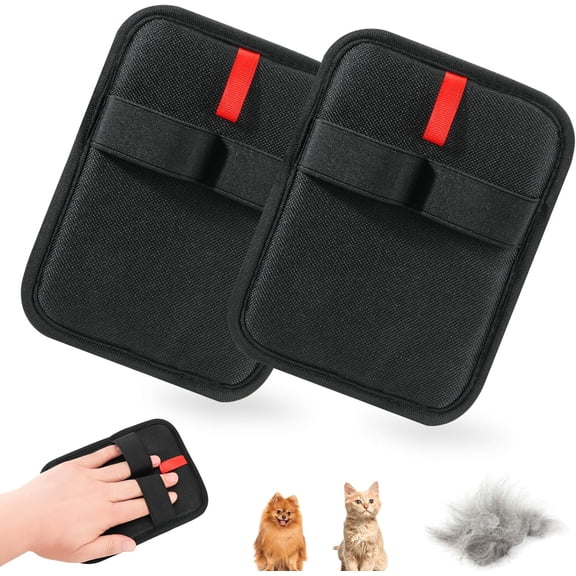 Pet Hair Removal Glove - Reusable Electrostatic Dog/Cat Hair Remover Mitt & Pet Grooming Gloves for Couch, Carpet, Furniture - Upgraded Electrostatic Dog Tool (2 PCS) 2Pcs