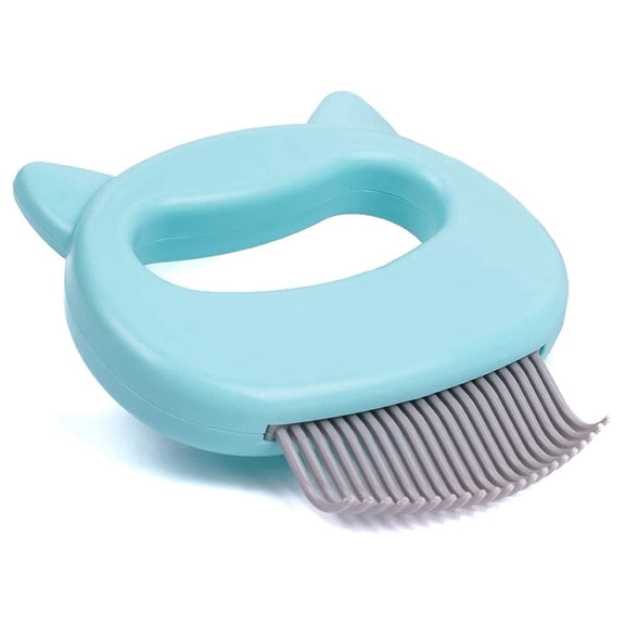 Pet Hair Removal Massaging Shell Comb, Soft Deshedding Brush Grooming and Shedding Matted Fur Remover Dematting tool for Long and Short Hair Cat Dog Puppy Bunny
