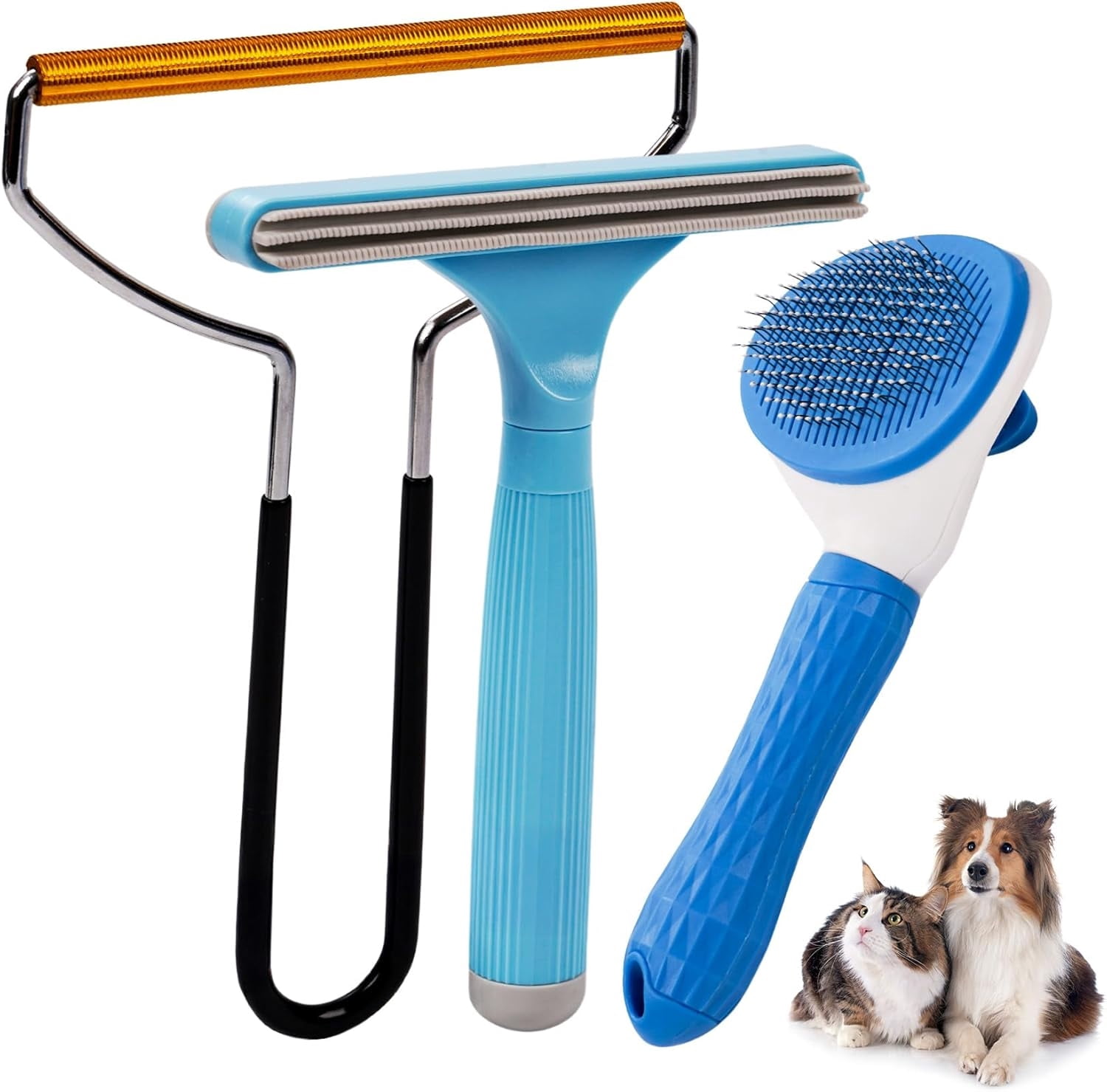 Pet Hair Removal Tool 3 in 1, Cat Dog Grooming Brush for Indoor Cats ...