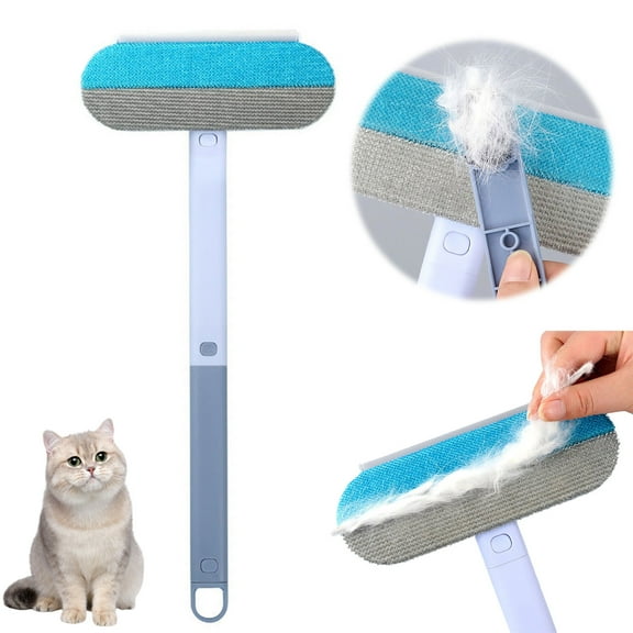 Pet Hair Removal Tool 4 In1 with Extra Long Handle for Indoor Outdoor Use Multifunctional Pet Hair Remover for All Couches Carpets Clothes Bedding Easy Clean and Reusable