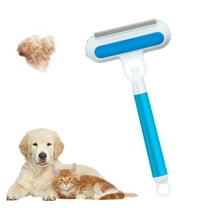 Pet Hair Removal Tool, Multifunctional Reusable Long Handle Hair Remover with Cleaning Brush, 3 in 1 Washable and Extendable Cleaner, for Furniture, Sofa, Carpet, and Dog (Blue) 7.09x14.57"