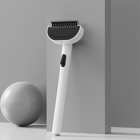 Pet Hair Removal Tool Self Cleaning Pet Grooming Brush For Dogs And Cats Dematting And Deshedding Comb With One Click Hair Release, Undercoat Rake For Long Hair Shedding Control，Black