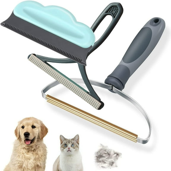 Pet Hair Remover 3 Pack - Portable Clothes Hair Remover, Reusable Pet Cats And Dog Hair Remover, Hair Ball Fast Epilator To Protected Sofas, Carpets, Floor Mats Save 50% off