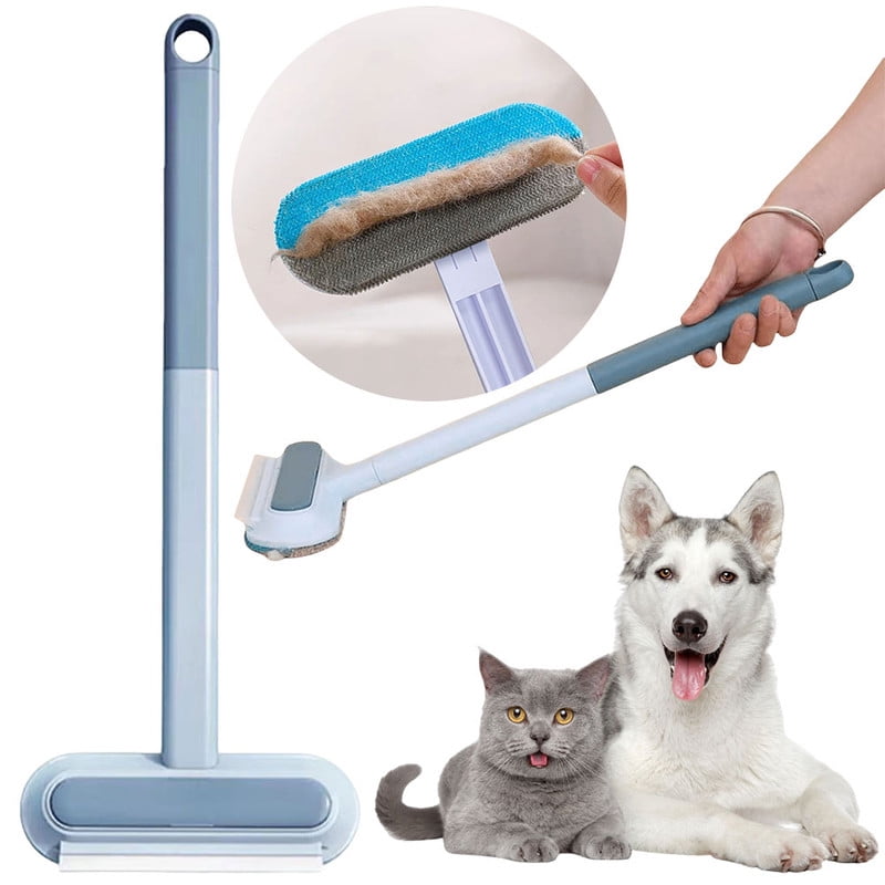 Pet Hair Remover Brush, Cat Hair Cleaning Brush with Squeegee