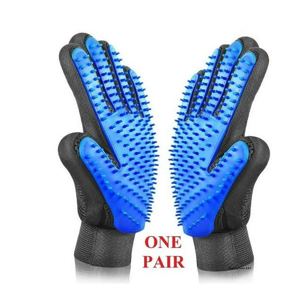 Pet Hair Remover Glove Brush Dog Cat Grooming Massage Soft Bath