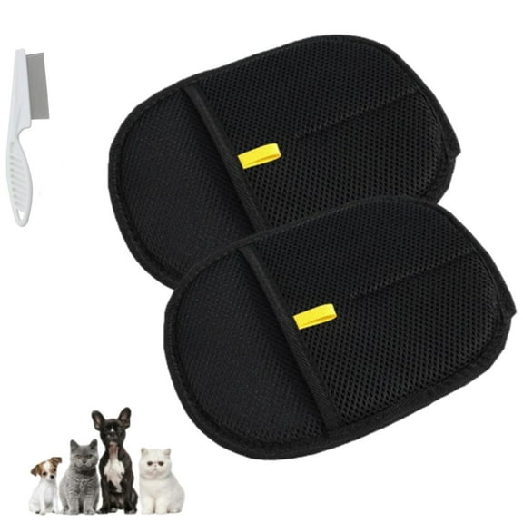 Pet Hair Remover Glove, Electrostatic Pet Hair Removal Gloves, Reusable Cat & Dog Hair Remover, for Couch, Furniture, Carpet, Car Seat,2 Pc