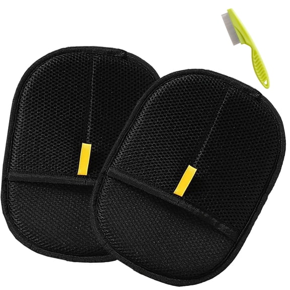 Pet Hair Remover Glove, Static Removal Gloves for Pet Hair, Reusable Double Sided Electrostatic Pet Hair Remover for Couch, Furniture, Carpet, Car Seat (2PCS)