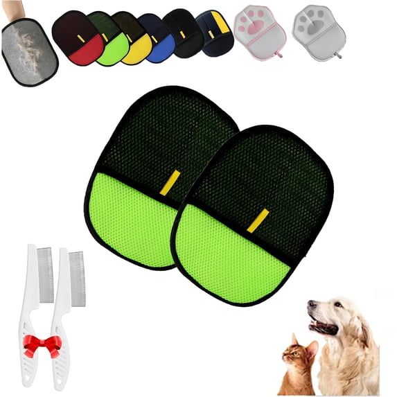 Pet Hair Remover, Hair Removal Glove, Electrostatic Double-Sided Reusable Washable Cats Dogs Magic Brush Pet Hair Remover Glove, for Couch, Clothing, Carpet