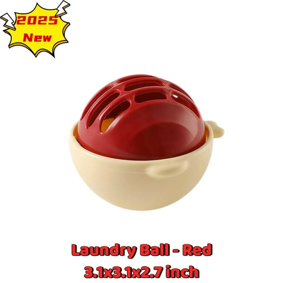 Pet Hair Remover for Laundry - Lint Remover Washing Balls - Reusable Pet Hair Dryer Ball for Laundry Bedding Clothes, Washing Machine Hair Catcher Laundry Ball (Red)