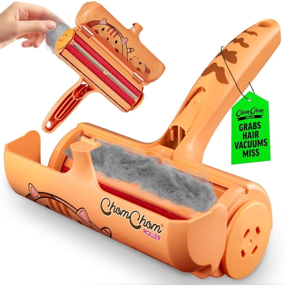 Pet Hair Remover Original Size Reusable Lint Roller for Cat & Dog on Furniture, Couch, Carpet, Car, Rugs Bedding Portable, Eco-Friendly (Cat)