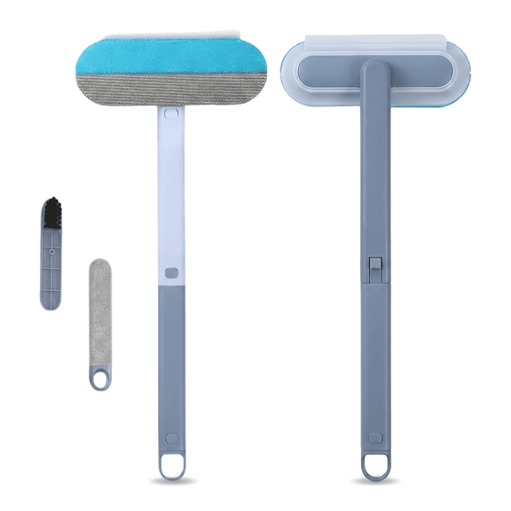 Pet Hair Remover Reusable Lint Brush, Multi Functional Cat Hair Removal Tool for Furniture Carpet Rug Glass – Includes 2 Hidden Small Brushes (1+2 Bonus)