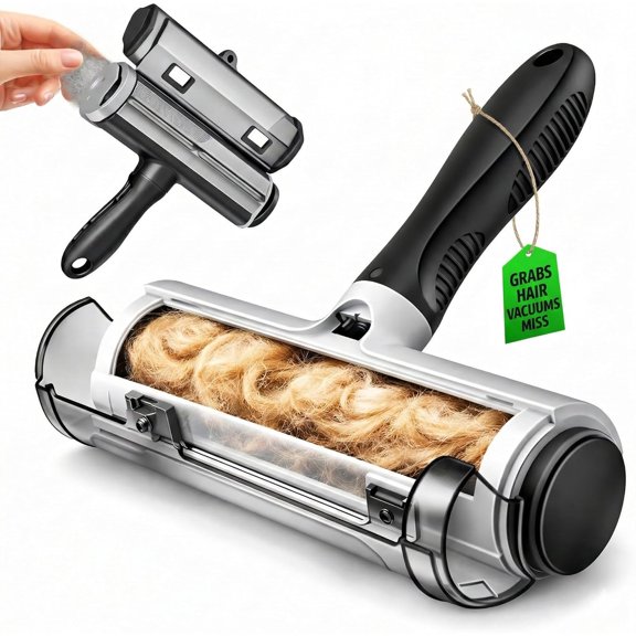 Pet Hair Remover Roller Reusable Dog & Cat Hair Lint Roller for Couch, Carpet, Furniture, Rugs & Car Seats