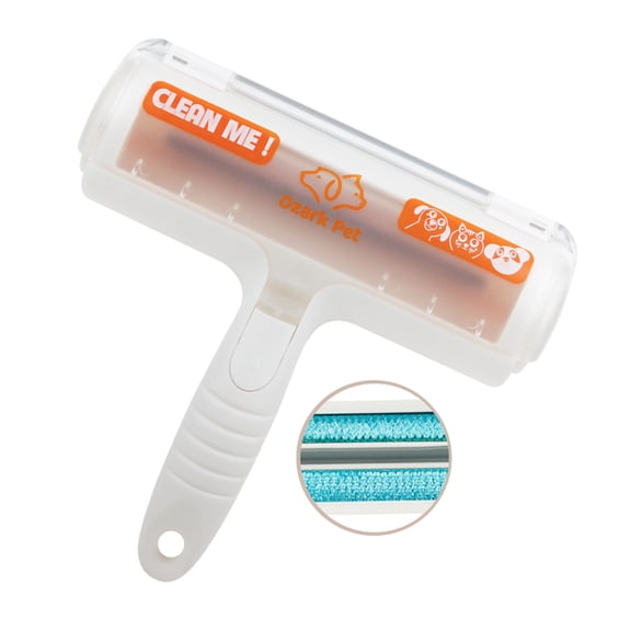 Pet Hair Remover Roller with Clear DustBin Lid for Couch, Carpet (Blue)