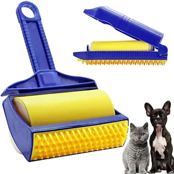 Pet Hair Remover and Automatic Groomer - Removes Fur, Lint, and More from Multiple Surfaces Green (Yellow)