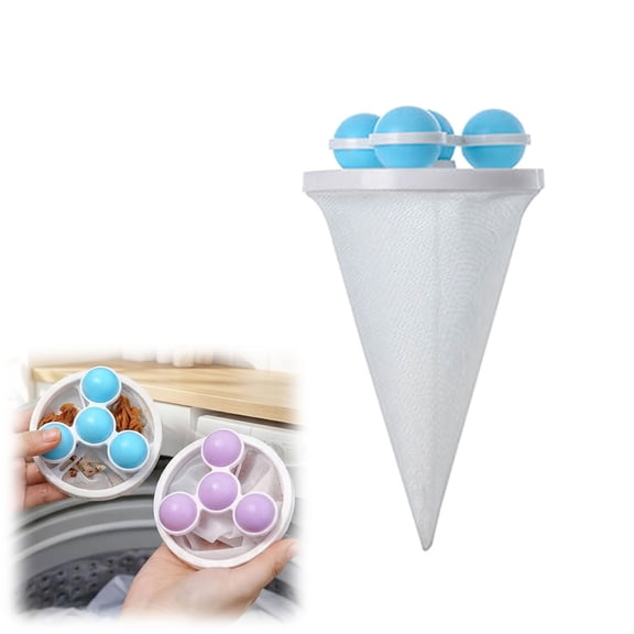 Pet Hair Remover for Laundry, Floating Hair Filter Mesh, Lint Catcher for Washing Machine, Reusable Dog Cat Hair Remover.(Blue)