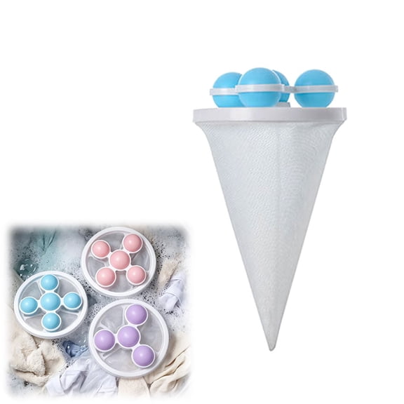 Pet Hair Remover for Laundry, Floating Hair Filtering Mesh, Lint Catcher for Washing Machine, Reusable Dog Cat Hair Remover(Blue)