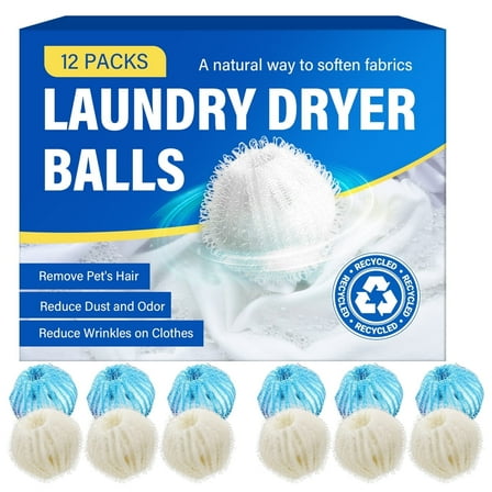 Pet Hair Remover for Laundry, Lint Balls, Reusable Pet Hair Remover Balls, 12PCS
