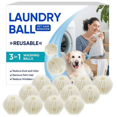 Pet Hair Remover for Laundry, Reusable Hair Catcher, Pet Hair Remover Balls for Washing Machine, Lint Remover for Clothes, Bedding, 12Pcs