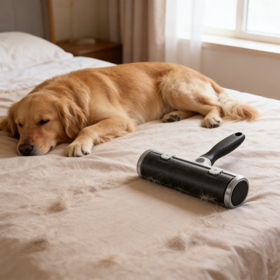 Pet Hair Roller, Fur Remover Tool with Built-in Fur bin, Reusable Lint Roller for Pet Hair, Multi-Surface Furniture Clothing, Couch, Carpet, Bedding Cat and Dog Hair Remover