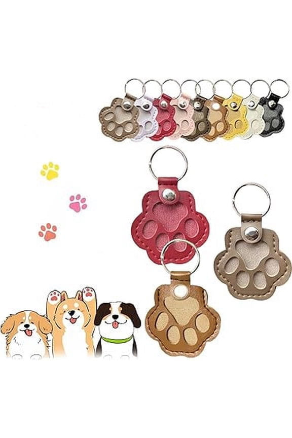 Pet Hair Storage Keychain, Leather Pet Memorial Keychain, Dog Hair Collector Keychains Keepsake, Pets Memorial Gifts
