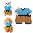 thumbnail image 1 of Pet Halloween Clothes Polyester Cute Samurai Funny Upright Costume Dress Up For Cats Dogs, 1 of 8