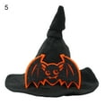 thumbnail image 1 of Pet Halloween Hat, Funny Cute Pumpkin Bat Pattern Adjustable Pointed Wizard Cap Costume Accessories for Dog Cat Party Cosplay, 1 of 8