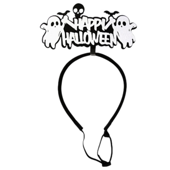 Pet Halloween Headband, Ghost Skull Bat Decor, 1 Pack Non-slip Adjustable Accessory for Dogs Cats, Halloween Party Costume Cosplay Photo Prop Pet Holiday Dress Up Decoration