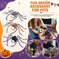 thumbnail image 1 of Pet Halloween Spider Costume, 8 Fluffy Furry Legs Cosplay Outfit, Adjustable Funny Festival Dress Up Accessory for Holiday Themed Party (Black/L), 1 of 5