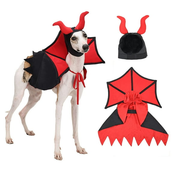 Pet Halloween Vampire Baron Cloak, Festival Cosplay Robe, Pet Halloween Costume Clothes Suit for Medium and Large Cats and Dogs