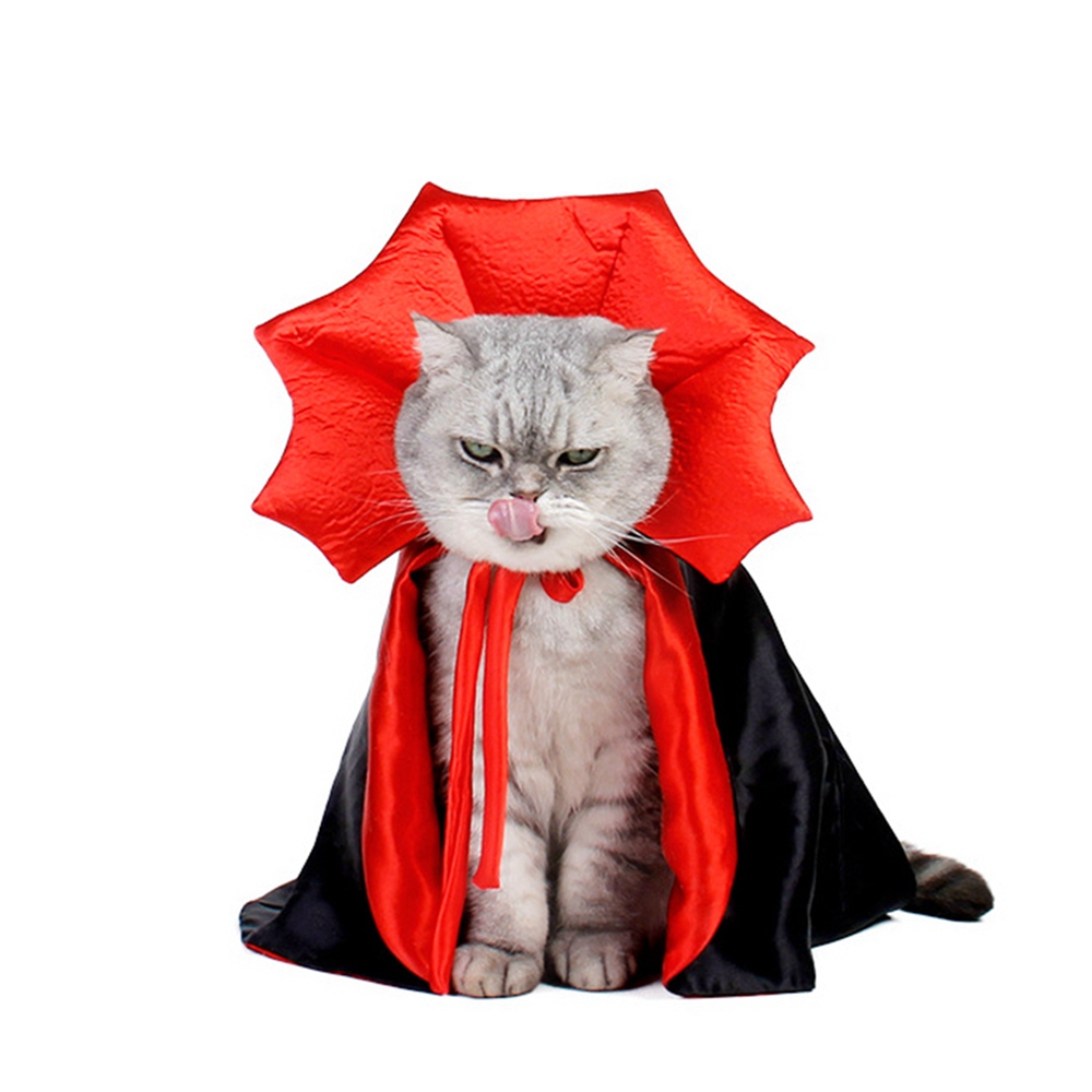 Capa de barón vampiro para mascotas de Halloween, bata de cosplay para festivales, ropa de disfraz de Halloween para gatos y perros medianos y grandes
