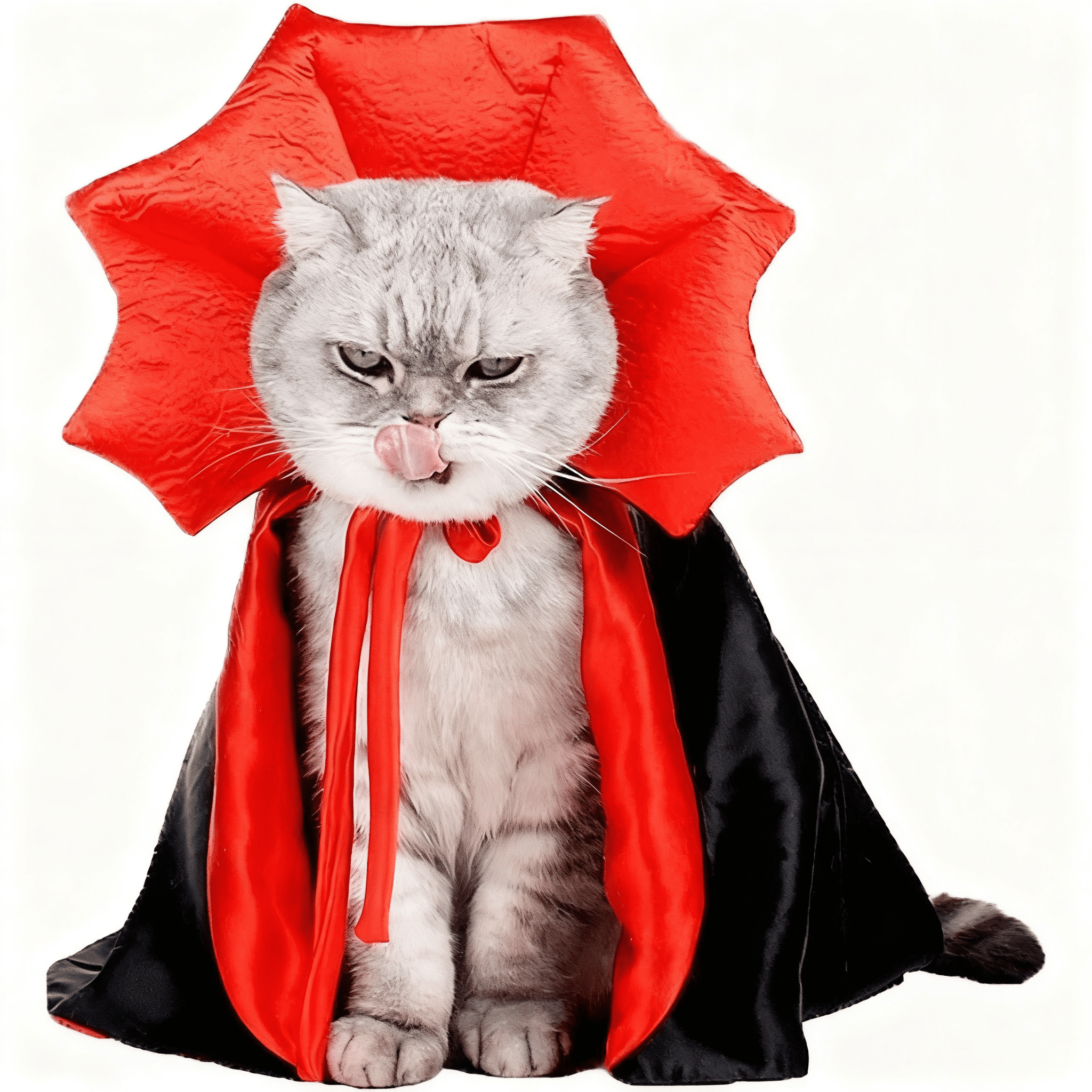 Pet Halloween Vampire Costume Cloak, Soft Breathable Satin Pet Outfit with Adjustable Neck Strap, Cute Cosplay Clothes for Small Medium Dogs Cats Party Photo Props