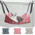 thumbnail image 1 of Pet Hammock for Small Animals with Reversible Breathable Double-Sided Design, Metal Hooks & Space-Saving Hanging Bed, Suitable for Cage, 10.6x10.6in by MPOISVA, 1 of 7