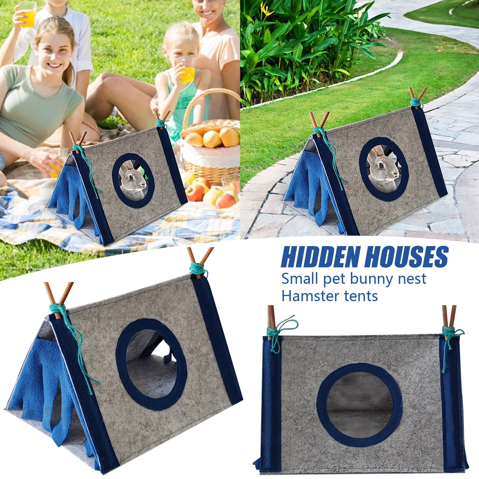 Pet Hamster Squirrel Rabbit Small Animal Hidden Drop Pack And Play