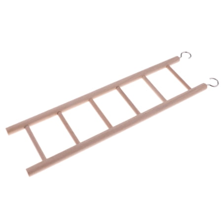 Pet Hanging Ladder Bird Stairs Wooden Steps Stairs Climbing Swing Climbing Ladder Bird Bridge 6-stair