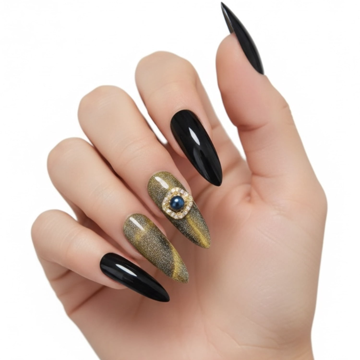 Nude Animal Print French Press On Nails, Extra Long Coffin Ballerina Fake Nails, Wild Side