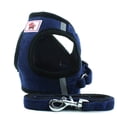 thumbnail image 1 of Pet Harness with Leash Set, Dog Harness with Reflective Mesh Corduroy Adjustable Walking Chest Strap for Puppy Small Medium Dog (L, Blue), 1 of 5