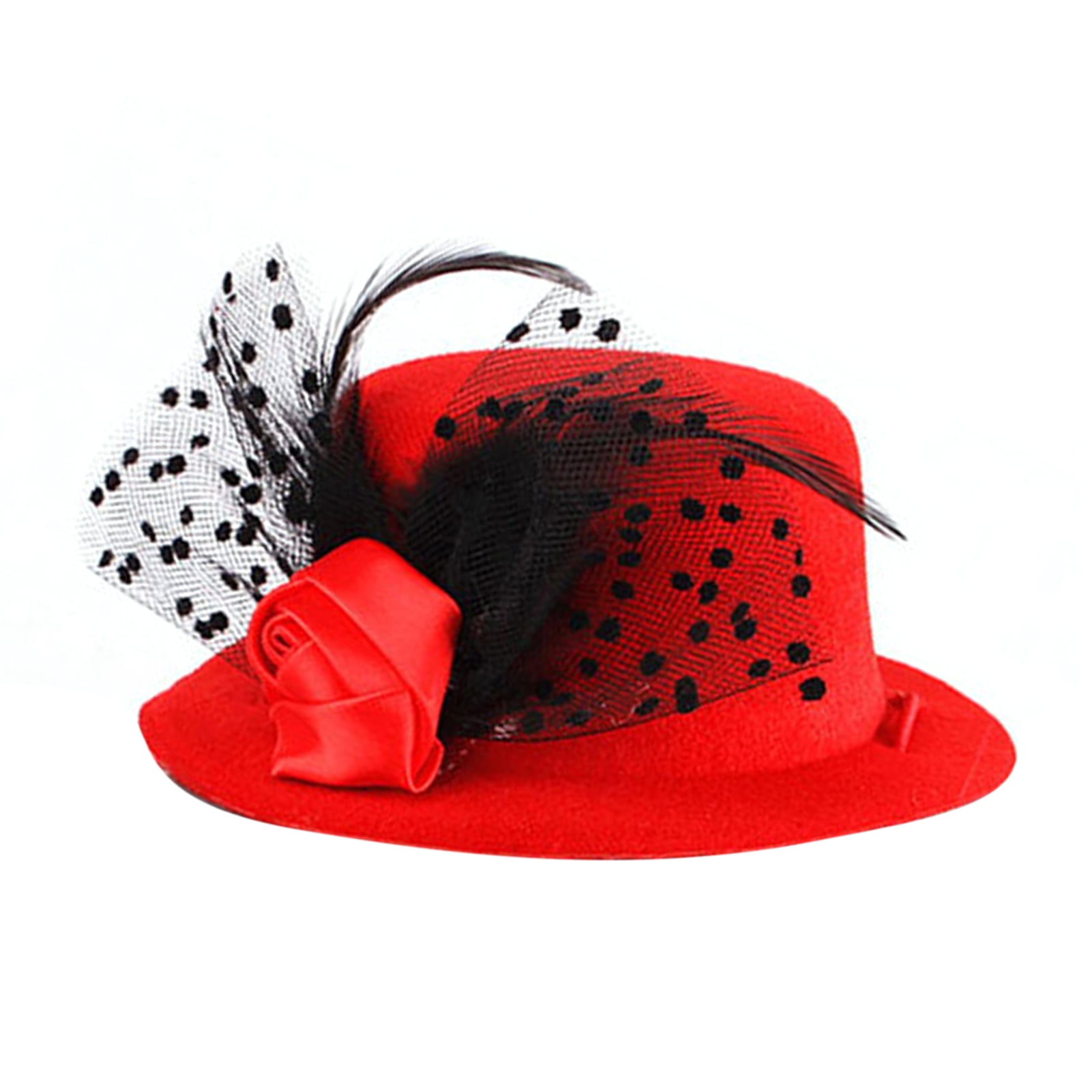 Pet Hat, Decor Feathers Top Hats Gentleman Fedora Dog Kitten Cap