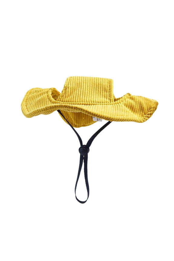 Corduroy Fisherman Sun Hat for Adjustable Breathable Design with Ear Holes All Seasons Dog Cap