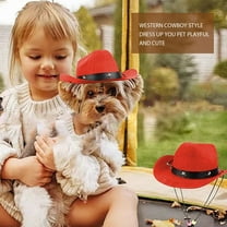 Pet Hats Western Cowboy Hat Mini Pet Party Hat Sunshade Sunscreen Birthday Celebrations Accessory for Small Animals