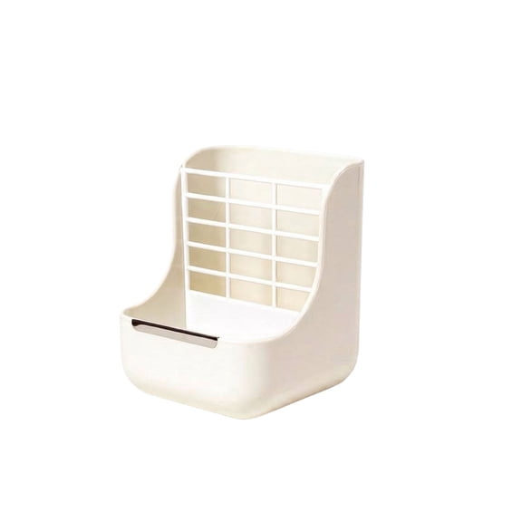 Pet Hay Rack for Small Animals, Large Capacity Grass Feeder with Stable Base for Rabbits Guinea Pigs and Chinchillas, 1 Piece Stand White