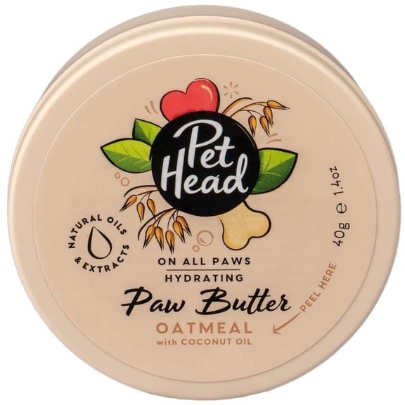 Pet Head Hydrating Paw Butter for Dogs Oatmeal with Coconut Oil [Dog First Aid and Recovery, Dog Supplies] 4.2 oz (3 x 1.4 oz)