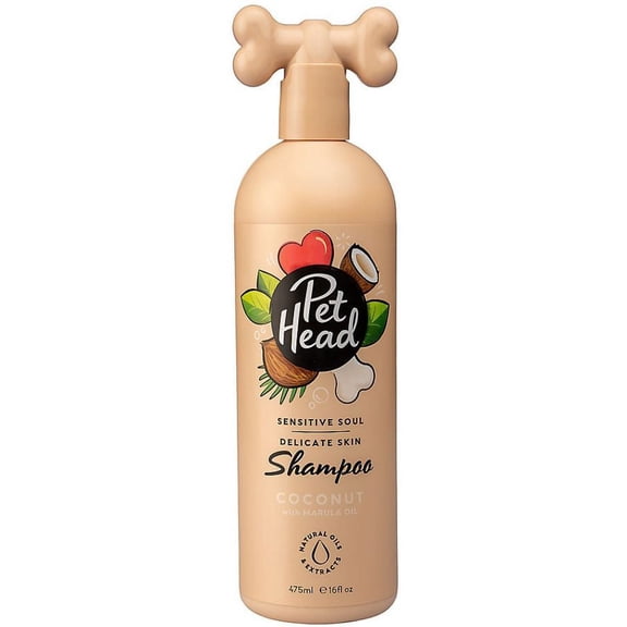 Pet Head Sensitive Soul Delicate Skin Shampoo for Dogs Coconut with Marula Oil [Dog, Shampoos Regular] 16 oz